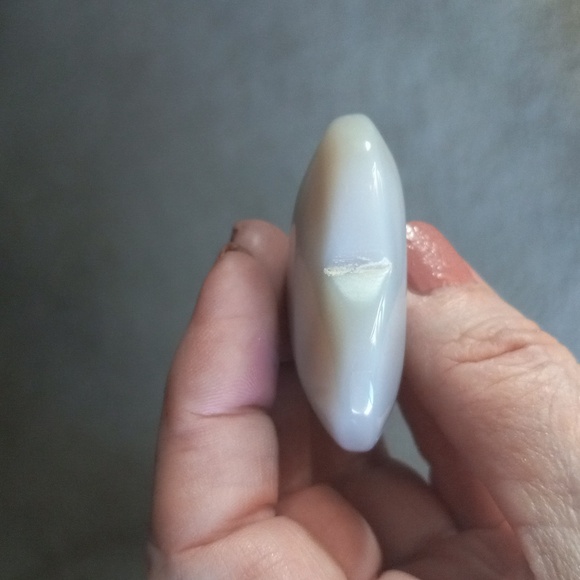 Blue Orca Agate Crystal Heart. - Picture 3 of 5